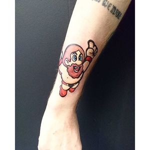 Nintendo style Daniel Bryan tattoo by Pixie Tee. #wrestling #DanielBryan #Nintendo #PixieTee #funny
