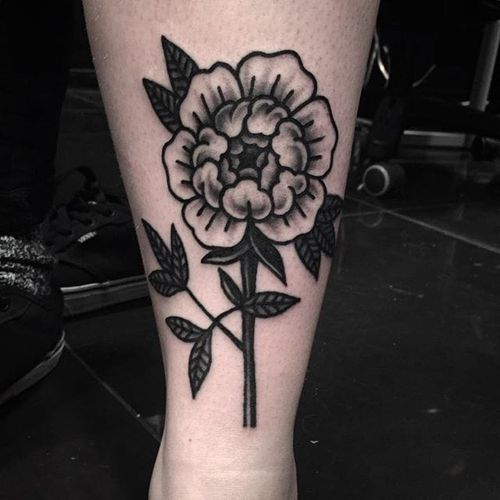 Tattoo uploaded by Robert Davies • Peony Tattoo by William Roos #peony #flower #blackwork #blckwrk #traditional #traditionalblackwork #claasic #classicblackwork #WilliamRoos • Tattoodo