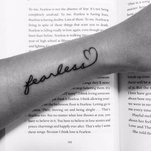 Renee's #fearless #script tattoo. #taylorswift