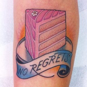 “No Regrets” cake design by @solgr via Instagram. #cake #dessert #sweet #delicious #sweettooth
