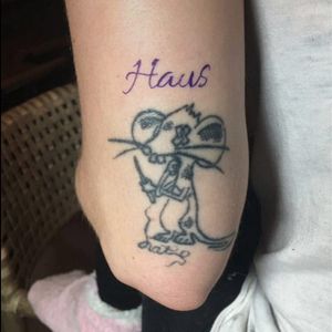 Lady Gaga's completed "Haus" tattoo. #LadyGaga #Music #Celebrities #Haus