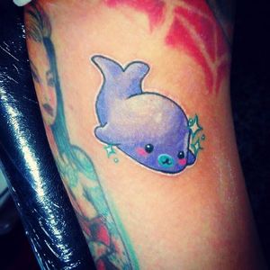 Sanrio tattoo by Laura Anunnaki. #sanrio #adorable #kawaii #cute #pink #pastel #whale