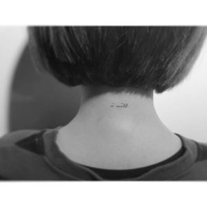 Subtle tattoo by Playgroun Tattoo. #subtle #microtattoo #southkorean #tiny #neck