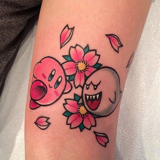 Kirby tattoo  Nintendo gaming tattoo  Nintendo tattoo Gaming tattoo Mini  tattoos