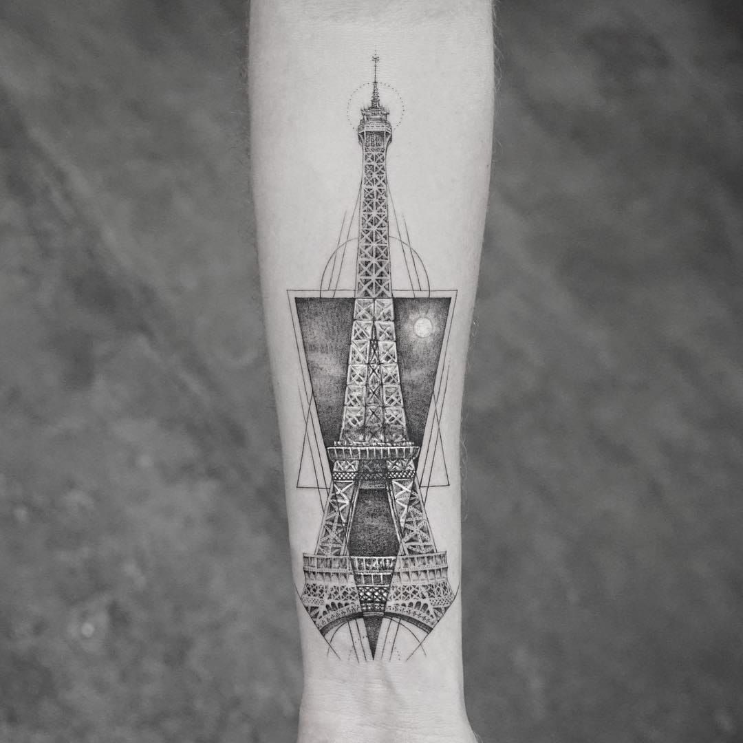 eiffel tower tattoo