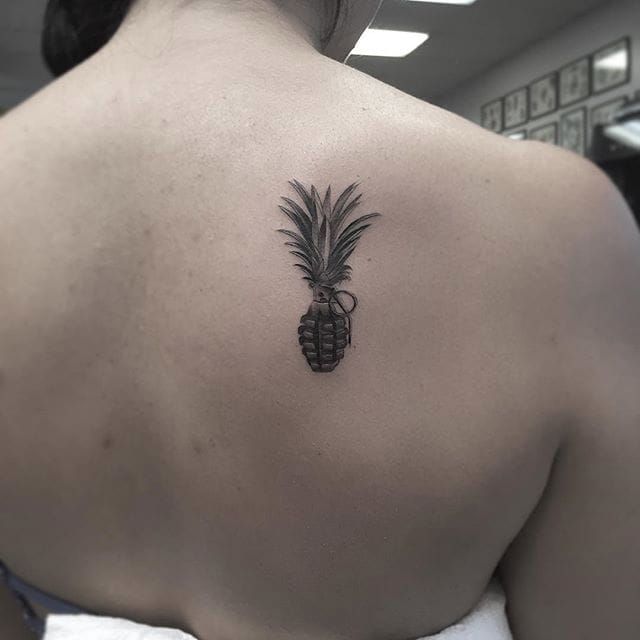 Tattoo uploaded by BORA  Pineapple grenade  Tattoodo