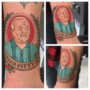 King of the Hill tattoo by Joe Ortega #KingoftheHill #JoeOrtega