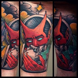Tatuaje del diablo por Bartosz Panas