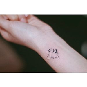 Bambi tattoo by Seoeon. #Seoeon #microtattoo #subtle #minimalist #bambi #waltdisney #disney #deer #fawn