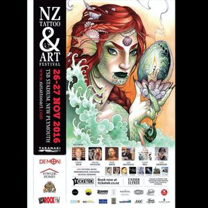 The poster for the NZ Tattoo and Art Festival. #November2016 #NZTattooandArtFestival #tattooconvention