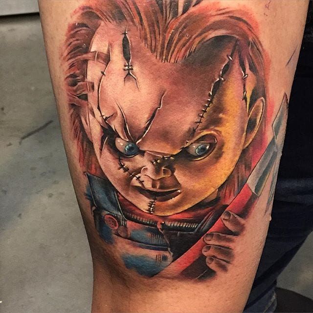 80 Chucky Tattoo Ideas For Men  Horror Movie Designs  Chucky tattoo  Horror movie tattoos Movie tattoos