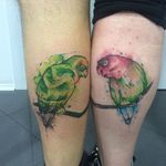 Watercolor parrot tattoos by Sandro Stagnitta. #sketch #watercolor #SandroStagnitta #bird #parrot