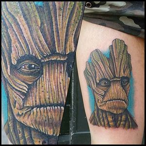 Groot Tattoo by Brad Nicholson #groot #groottattoo #groottattoos #guardiansofthegalaxy #guardiansofthegalaxytattoo #disney #marvel #marveltattoo #movietattoo #movietattoos #filmtattoo #BradNicholson