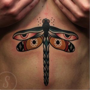 Dragonfly tattoo by Imrich Kovacs #ImrichKovacs #traditional #dragonfly #traditionaldragonfly