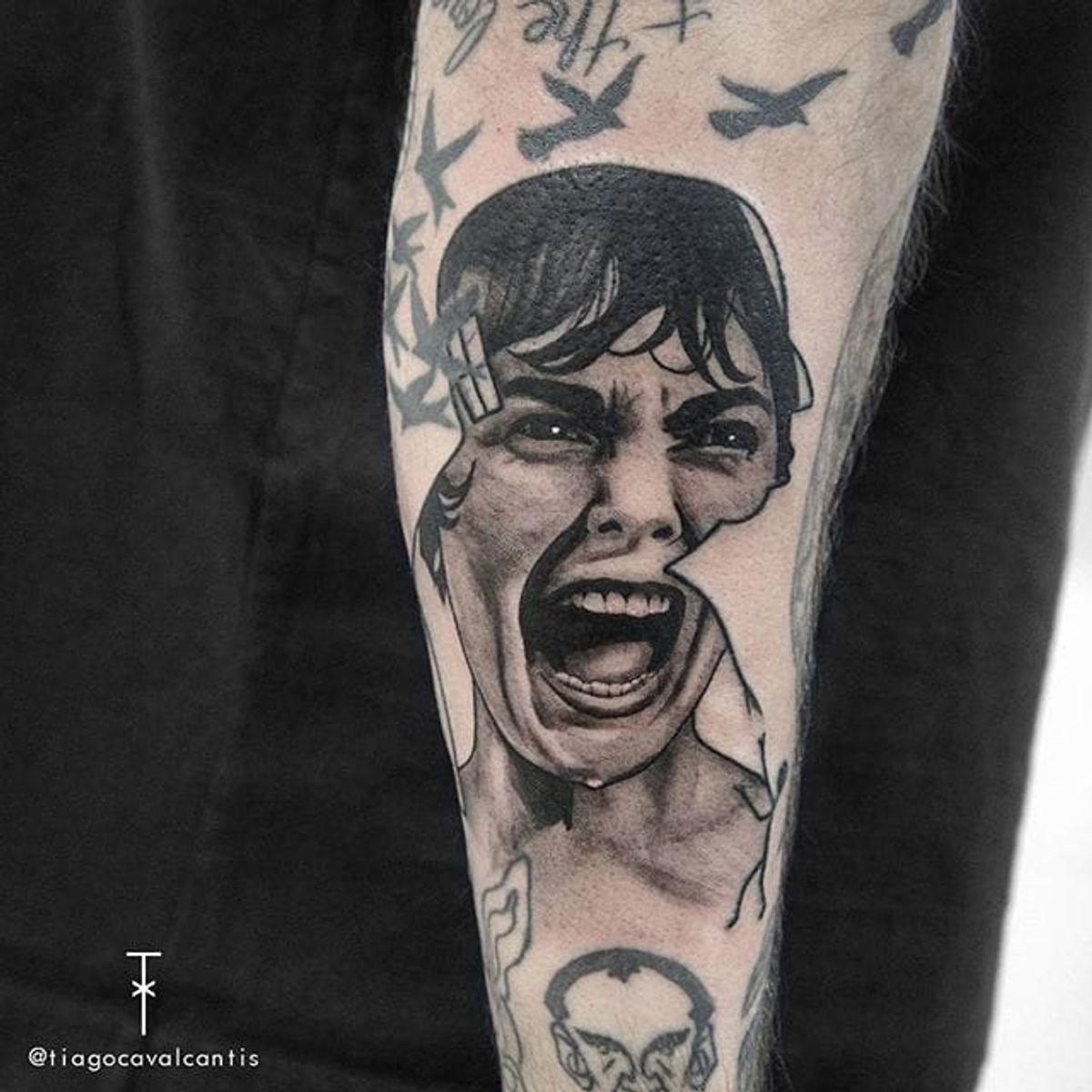 Tattoo uploaded by PK • Marion Crane's famous scream in the shower