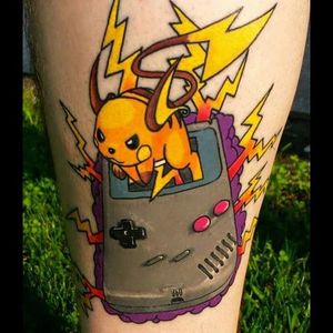 Game Boy Tattoo by Lonnie Jackson #GameBoy #Nintendo #Gamer #Pokemon #LonnieJackson