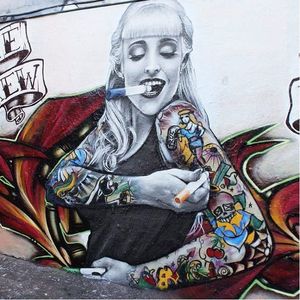 Mural #FlowTWE #streetart #murals #tattoos #graffiti