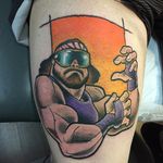 Randy Savage Tattoo by Kevin Sheppard #randysavage #randysavagetattoo #machomanrandysavage #wrestlingtattoo #wrestling #portrait #superstar #wwe #wwetattoos #sports #KevinSheppard