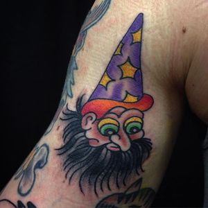 Wizard Tattoo by Dexter Tattooer #wizard #magic #traditional #DexterTattooer