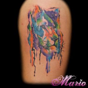 Leão. #InkedByMario #MarioGregor #aquarela #watercolor #TatuadorGringo #colorida #colorful #leao #lion