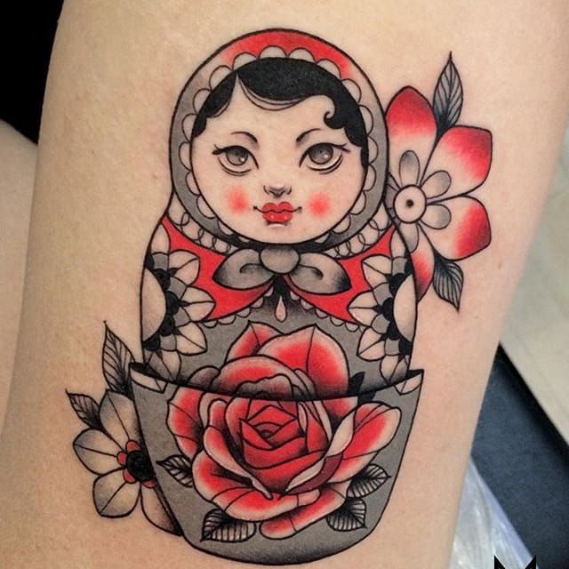 Russian Doll by Courtney Prescott at Gold Fang Gallery in OKC OK  r tattoos
