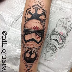 Storm Trooper tattoo by Nill Ojuras. #starwars #stormtrooper #scifi #movie #character