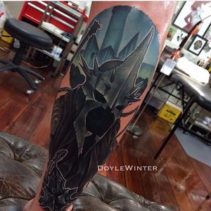 Witch King Tattoo by Doyle Winter #witchking #witchkingofangmar #lordoftherings #jrrtolkien #middleearth #movies #DoyleWinter