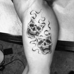Black and grey skulls by Oliver Macintosh #skull #mask #OliverMacintosh #tattoooftheday