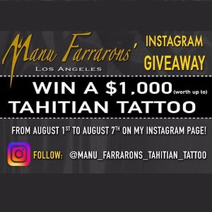 Manu Farrarons's Instagram giveaway tattoo by Manu Farrarons #ManuFarrarons #polynesian #tahitian #marquesan #ethnic #tribal #ornamental #freetattoo