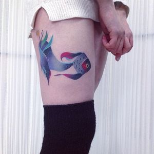 Fish tattoo by Ann Lilya #AnnLilya #colorful #fish #psychedelic