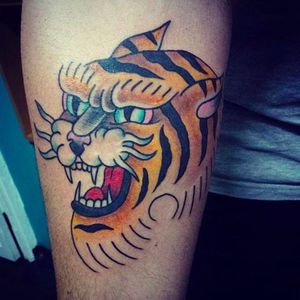 Tigre por Cuba Jones! #CubaJones #TatuadoresBrasileiros #TatuadoresdoBrasil #TattooBr #TattoodoBr #OldSchool #Tradicional #Traditional #tiger #tigre