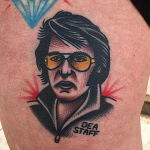 Elvis Tattoo by Alex Zampirri #elvis #elvistattoo #traditional #traditionaltattoo #oldschool #traditionalartist #AlexZampirri