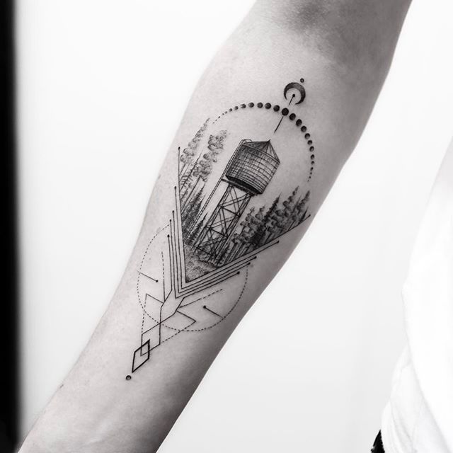 DAVID BROWN  Water tower Merci Mart davidbrowntattoocom 