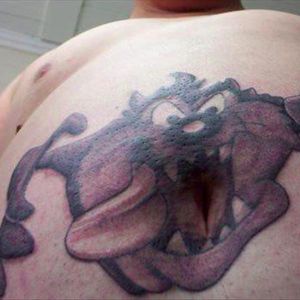 Some classic internet right here. #taz #tazttattoos #tazmaniandevil #bellybutton #bellybuttontattoo #bellybuttontattoos