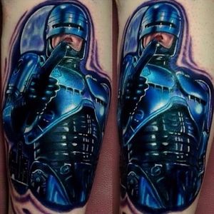 RoboCop Tattoo by Kirt Silver #RoboCop #Cyborg #SciFi #Movie #Portrait #KurtSilver