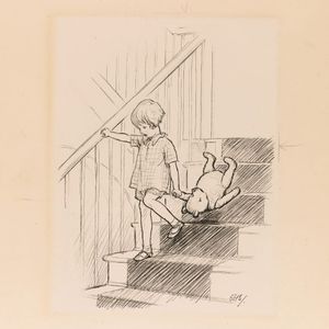‘Winnie the Pooh’ original illustration by E. H. Shepard. #winniethepooh #pooh #poohbear #nostalgia #children #tvshow #cartoon #book