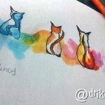 Gatinhos! #gatos #cat #pintura #painting #desenho #drawing #ilustração #aquarela #watercolor #coloridas #colorful #Drikalinas #brasil #brazil #portugues #portuguese