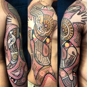 Snake Tattoo by Tatu Lu #snake #aboriginal #aboriginalart #aboriginalartist #australian #australianartist #culturalart #TatuLu