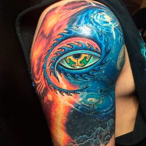 The third eye and the universe stunning combination. Photo from Pinterest by unknown artist. #Tool #AlexGrey #progressivemetal #albumcover #thirdeye #universe