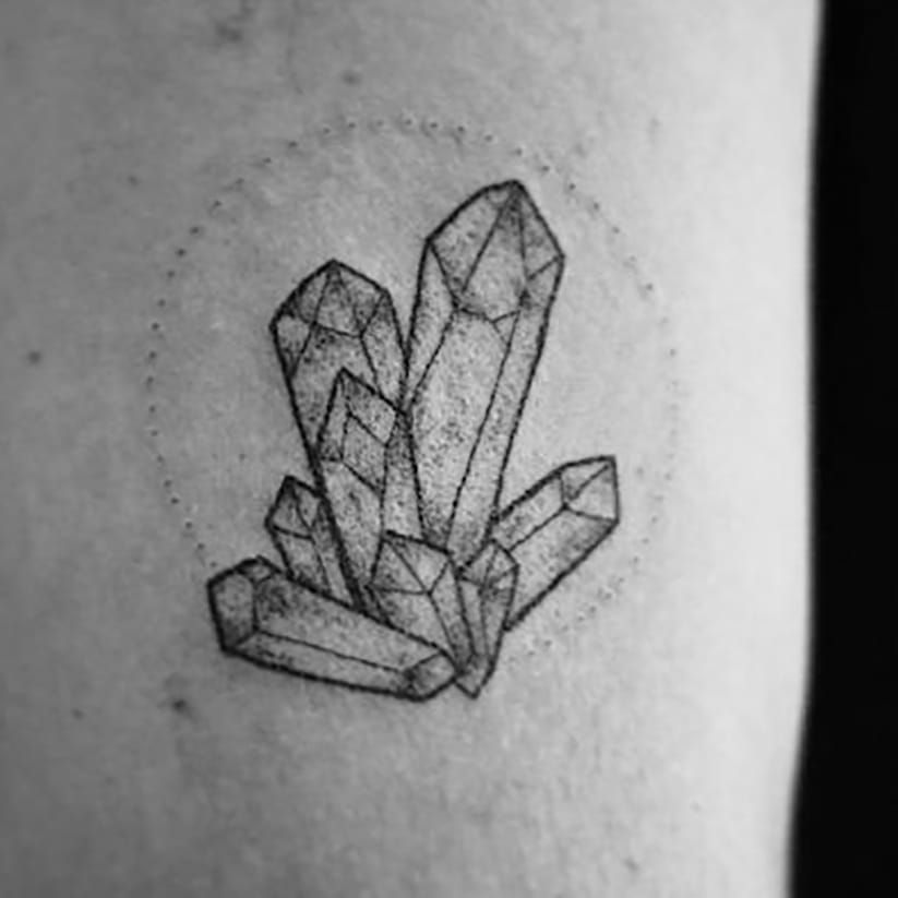 Crystal Tattoo 42 Timeless Gemstone Tattoo Ideas That Attract Good Luck