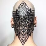 A beautiful mind by Melow Perez #MelowPerez #mandala #pattern #ornamental #flower #blackwork #geometry #linework #tattoooftheday