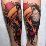Bold neo traditional toucan tattoo by Javier Franco. #neotraditional #bird #toucan #JavierFranco