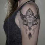 Ornamental tattoo by Juli Hamilton #JuliHamilton #ornamental #dotwork #blackwork