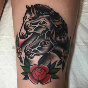 Traditional horses by Travis Costello. #traditional #TravisCostello #horse #flower