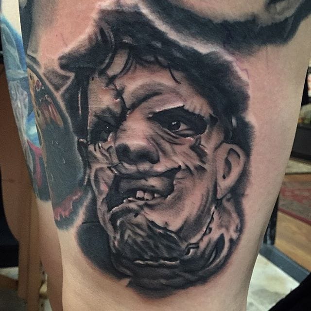 Tattoo Uploaded By Stacie Mayer Leatherface By Shane Murphy Blackandgrey Realism Portrait Leatherface Thetexaschainsawmassacre Shanemurphy 144745 Tattoodo