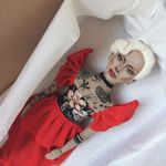 Lady Gaga as The Countess doll by Christina Tselykovskaya. #ChristinaTselykovskaya #KristinaTselykovskaya #Rockanddoll #tattooeddolls #craft #art #doll #ahs #AmericanHorrorStory #ladygaga
