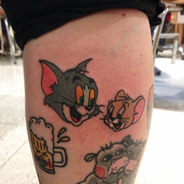 Tom and Jerry tattoo  Tattoos Tom and jerry Tattoos for guys