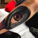 Amazing EYE tattoo by Jake Ross, insane detail work on this one. #JakeRoss #EYE #colored #tattoo