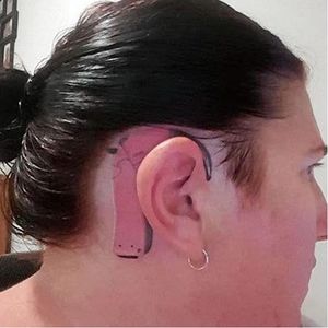 Photo from Stacey Meikle. #cochlearimplant #medical #tattooedmom #hearingimpaired #hearingimpairment #tattooedparents #love