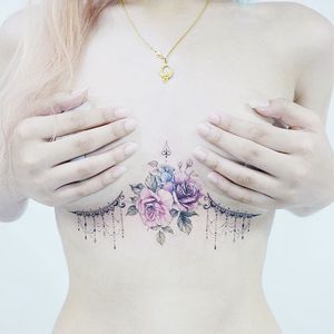 Tattoo by Banul #TattooistBanul #watercolor #flower #rose #ornamental #tattoooftheday